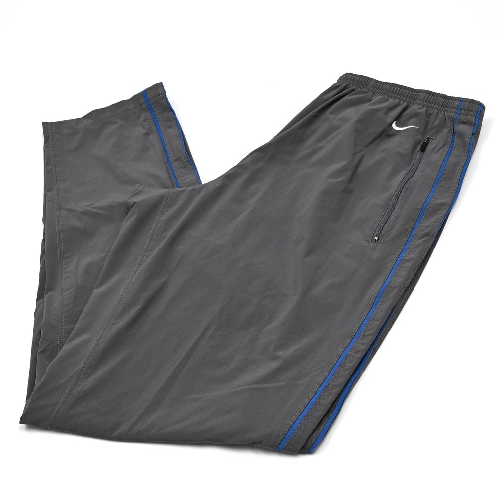 Nike Performance Men's Windbreaker‎ Dri Fit Track Pants Gray Zip Pockets Large